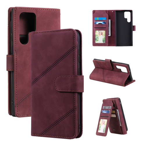 Funda Multifuncional Con Hebilla Magnética Para La Serie Samsung S25, Estilo Cartera, Soporte Para Teléfono, Elegante Y Práctica