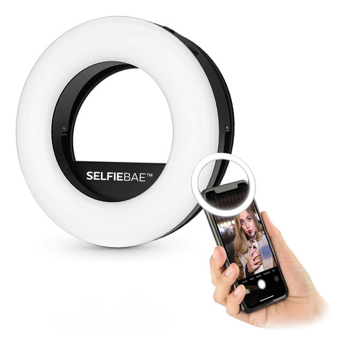 Selfiebae - Anillo De Luz Led Recargable Para Selfie, 3 Modo