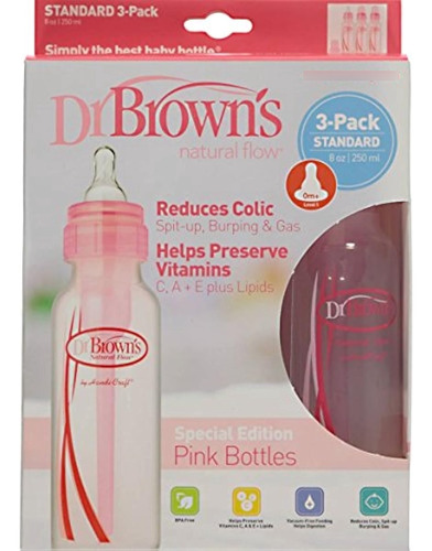 Dr Browns Natural Flow Standard Pink Botella De 8