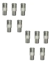 Comprar Pack De 10 Convertidores De Cable Coaxial Rosca A Presion