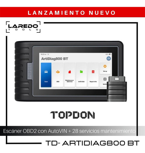 Artigiad800 Bt | Obd2 Autovin + 28 Servicios Mantenimiento