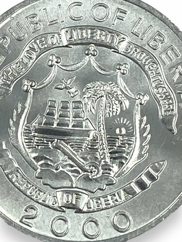Moneda Africana Del País De Liberia De 5 Centavos Año 2000 (Usado)