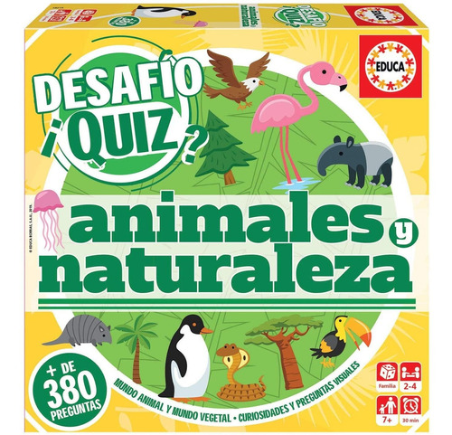 Juego Desafio Quiz Animales Y Naturaleza Didactico Educa Ax®