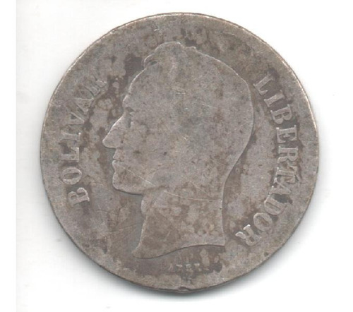 Moneda Antigua De Bolivar Plata Leí 835 Año 1936 10 Gramos. 