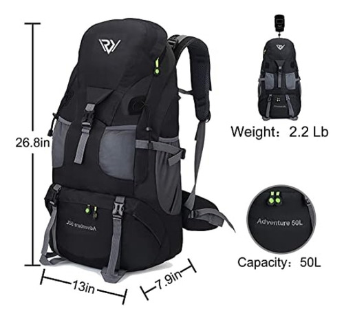 Ruru Monkey Mochila De Senderismo De 50 Litros Mochila Para