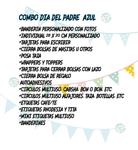 Kit Imprimible Día Del Padre Azul. Con Fotos