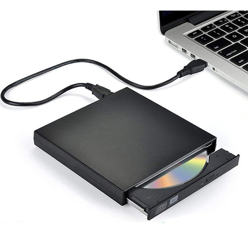 Unidad De Cd Y Dvd Externa Usb 2.0 Negro