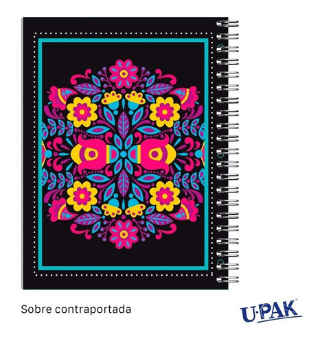Pack 4 Cuadernos Upak Mexico Colorido - 100hojas Cuadro Gr