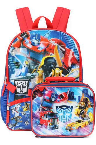 Transformers 16 Mochila Tamaño Completo Juego Lonchera Juego