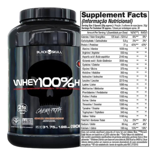 Creatina Black 66g Vitamina Zma Whey 3w 900g Sabor Chocolate