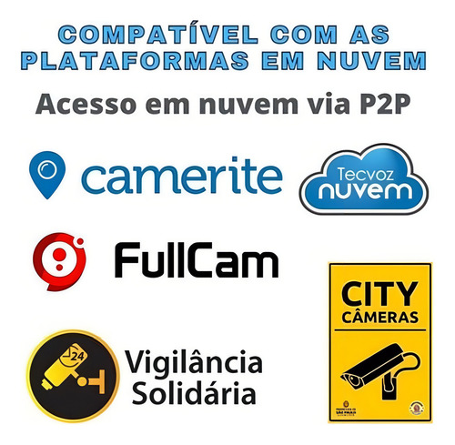 Câmera de segurança Tecvoz TV-ICB102 TV com resolução de 1MP visão nocturna incluída branca