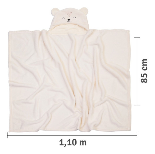 Imagem 3 de 5 de Cobertor Manta De Microfibra Com Capuz Bebe Mami Bichuus