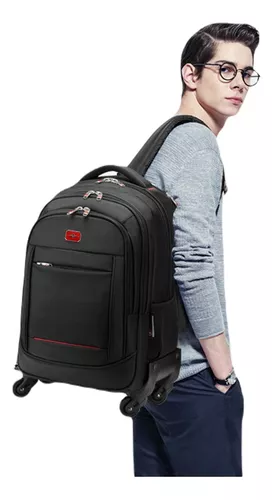 Mochila de Viagem Masculina Grande Entrada USB Bateria Interna