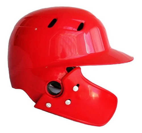 Casco Bateador Zurdo Rojo Adulto Med Con Protector Para Cara