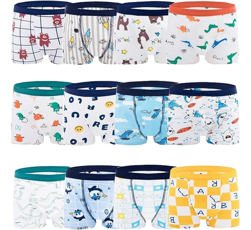 Calzones Para Niño Algodón Talla S 1-3 Años