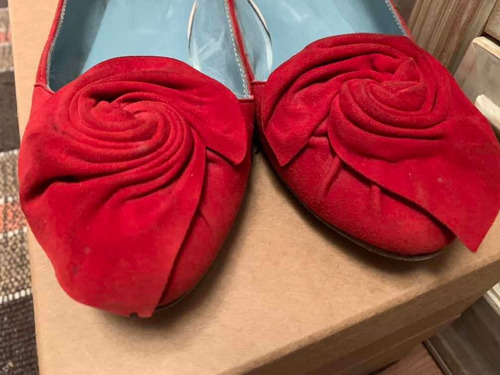 Chatitas Ballerinas Mishka - Gamuza Roja- Talle 38
