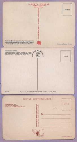 0144_lote De 9 Tarjetas Postales De México