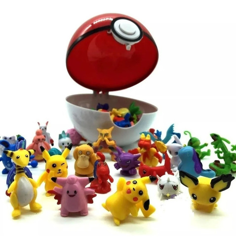 Imagem 2 de 3 de Pokebola Com 10 Miniaturas Pokemon Bonequinhos Anime