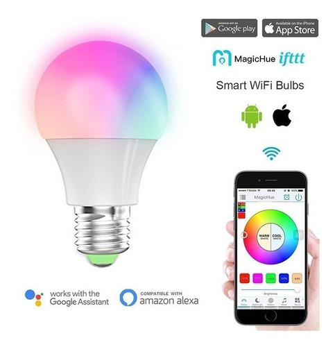 Foco Inteligente 16m De Colores Wifi 4g Smart Bulb