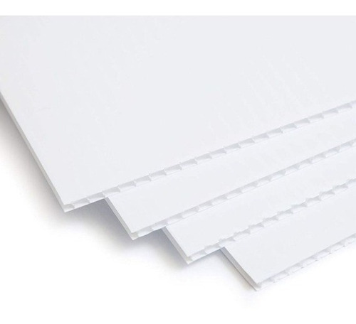  Coroplast Lamina Plastico Corrugado 61 X122 Cm Paq 6 Piezas