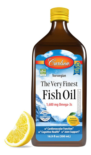 Aceite De Pescado 1600 Mg Omega-3 Sabor Limon 500 Ml