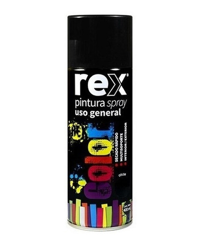 Pintura En Spray Negro Mate Rex - Mosca