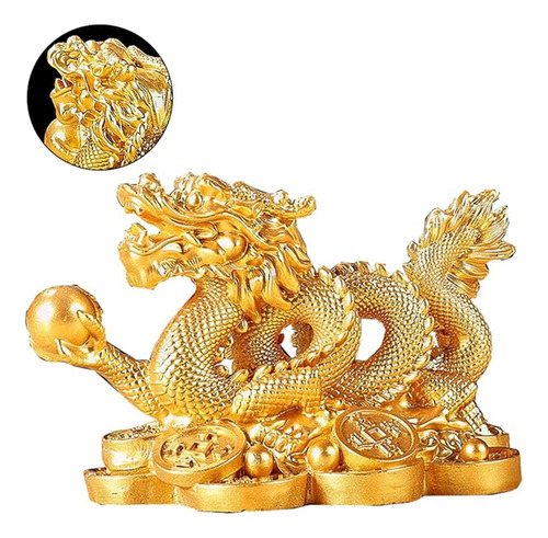Suerte Éxito Coleccionables Feng Shui Chino Dragón Estatua
