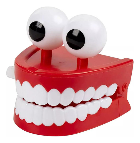 Brinquedo Dentadura Maluca Divertida À Corda Pula Pula