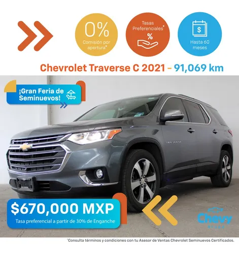 Chevrolet Traverse 3.6 V6 LT Piel At