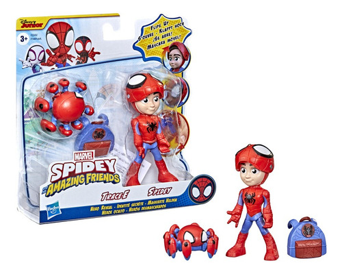 Set Doble Spidey Y Trace-e De 10 Cm, Spidey Marvel