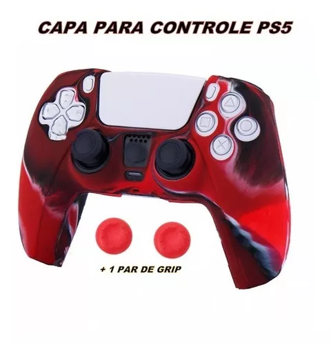 Kit 4 Capa Protetora Controle Playstation Ps5 Game Silicone Azul