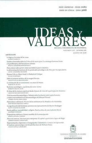 Ideas Y Valores Revista Colombiana De Filosofía Vollxv No161