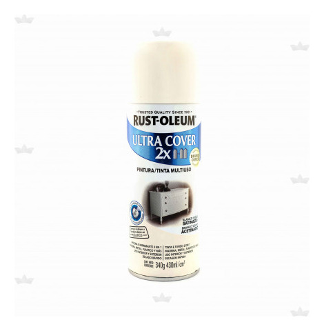 Pintura Aerosol Ultra Cover 2x Blanco Satinado 340 Gr