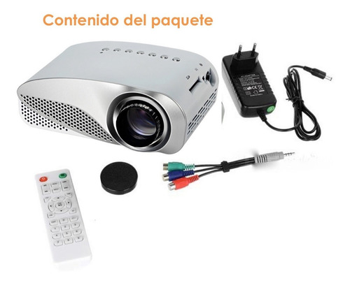 Imagen 5 de 6 de Mini Proyector Led Con Sintonizador De Tv Digital 500 Lumens 110 Pulgadas Multipuertos