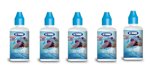 5 Neutra Betta De 30ml Peces Acuario 150 Ml