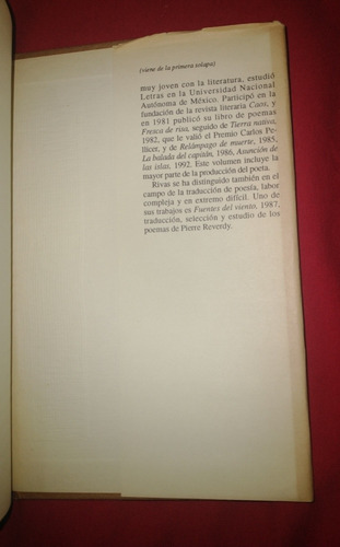 Libro De José Luis Rivas. Obra Poética (Usado)
