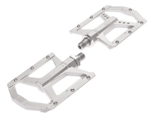 Pedales Para Bicicleta Bmx 1/2 Aluminio Plata Alnc-1004 Hs