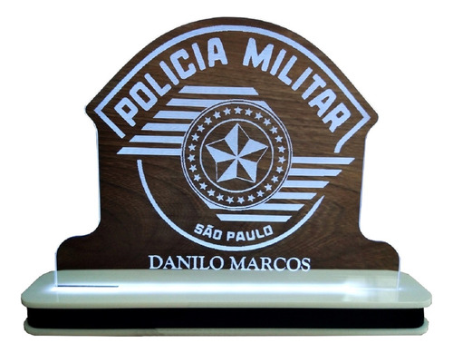 Presente Luminária Abajur Polícia Militar São Paulo Criativo