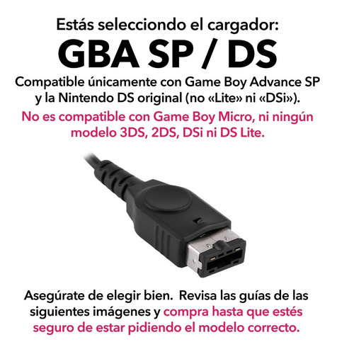 Cargador Para Nintendo 3ds 2ds Ds Dsi Game Boy Advance Sp