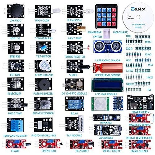 Eloo Kit De Módulos De Sensor 37 En 1 Mejorado Con Tutorial 