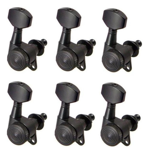 Black Guitar Machine Heads Tuning Peg Tuner Para Guitarras