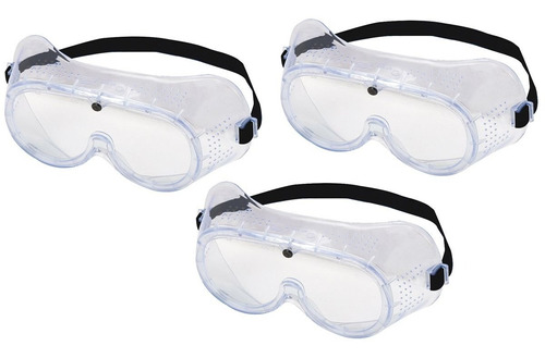 Lentes Gafas Protectores De Seguridad P/ Procedimientos 3 Pc