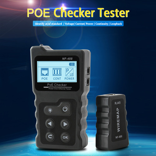 Comprobador De Cables De Red Lcd Multifuncional Poe Checker