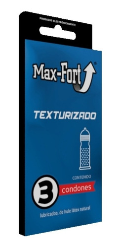 Condones Max-fort Texturizado Con 3 Piezas
