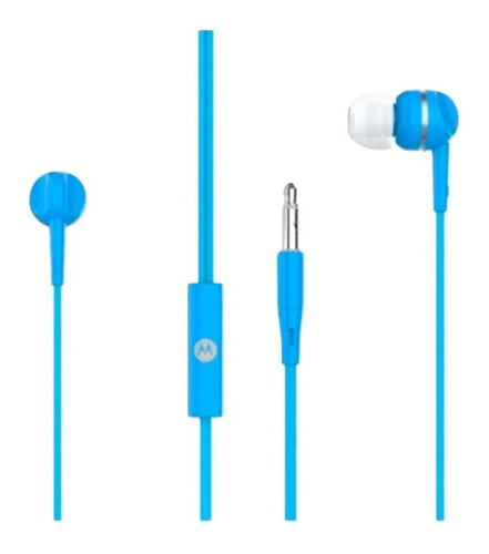 Auriculares Motorola In-ear  Earbuds 105 Con Microfono Color Celeste