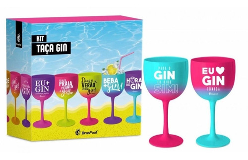 Kit 2 Taças Gin Tonica Bebida Festa Balada 580ml Degradê