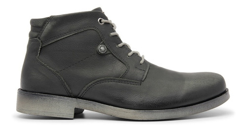 Bota Coturno Masculino Couro Cano Curto Sola Antiderrapante