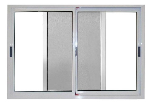 Ventana Aluminio Mas Mosquitero De 120x80 Con Vidrio 4mm