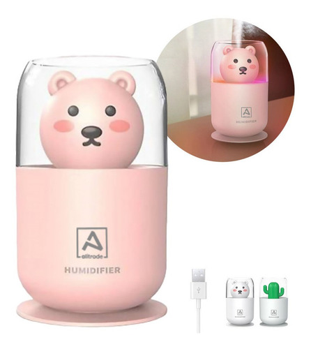 Humidificador Aromatizador De Ambientes Cactus Oso Alitrade