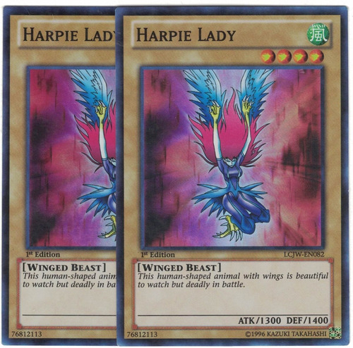 Yugioh 2x Harpie Lady Super 1st Lcjw-en082